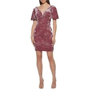 Guess Crushed Velvet V-neck mini cocktail New years eve dress party dress 16